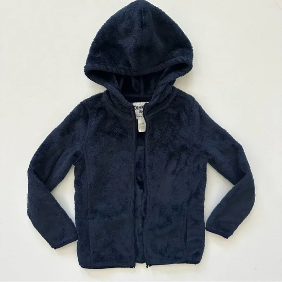 OshKosh B'gosh Dark Blue Fleece Hoodie Size 7