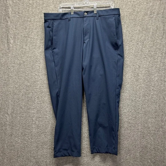 Lululemon Mens Commission Golf Pant Navy Blue Size 38 LM5BDES Stretch Chino