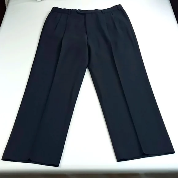 Brooks Brothers 100% Wool Pleated Dress Pants Size 36/34 Navy