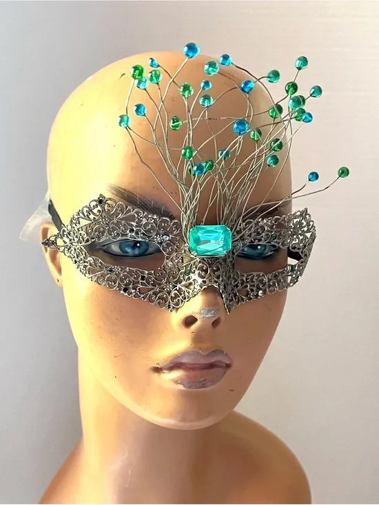 Silver Filigree Masquerade Mask