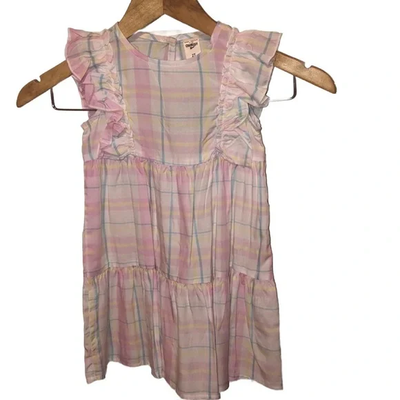 🌸Oshkosh Bgosh 2&3 sizes Ruffle plaid dress NWT