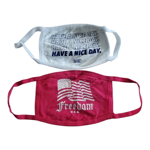 Masks of Honor Washable Reusable Cotton Pink Face‎ Mask w/Flag Freedom USA OSFM