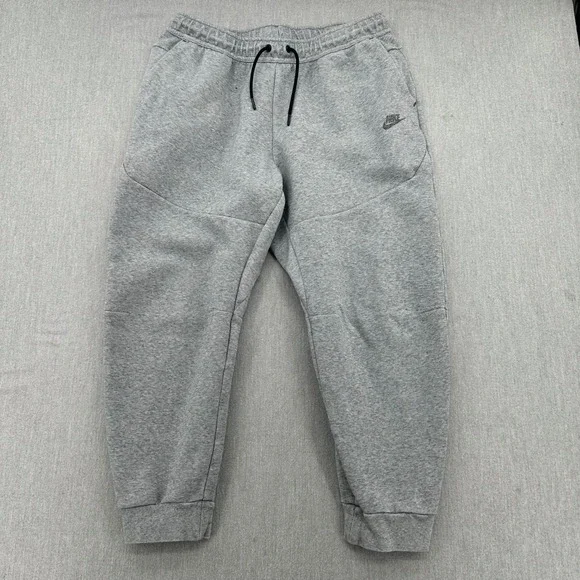 Nike Tech Sweatpants Mens XXL Gray Fleece Joggers Tapered Cuff