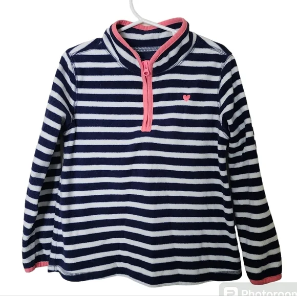 OshKosh B'gosh Striped Fleece Pullover – Size 5T