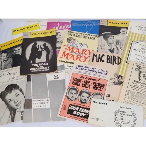 VTG Playbills Programs BOSTON Theatre District Film Festival Ephemera 60's-70's