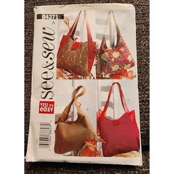 See & sew‎ Purse/Bag/Tote Pattern #B4271