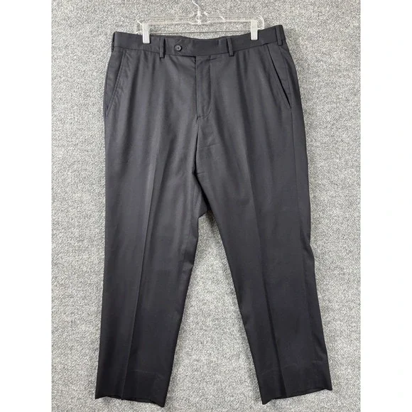Brooks Brothers‎ Dress Pants Men 36x27 Navy Blue Wool Regent Flat Front Straight