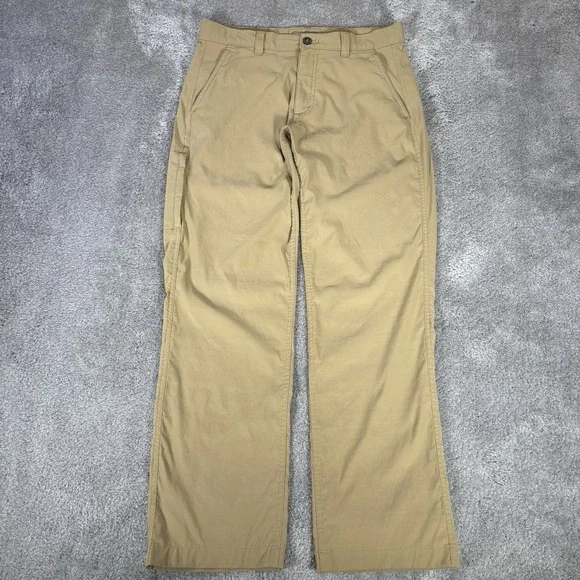 Eddie Bauer Travex Pants Mens 30x30 Biege Tan Nylon Stretch Performance Hiking