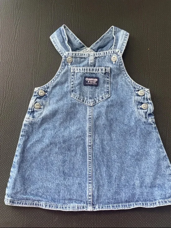 OshKosh B'gosh Light Blue Denim Pinafore Overall Dress