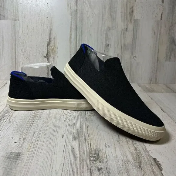 Rothys The Sneaker Black Slip On Shoes Womens 10.5 Mens 9 Washable Sustainable