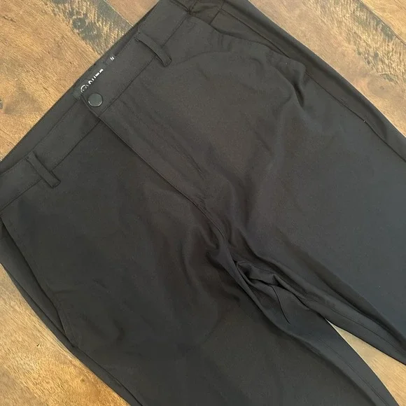 Cuts Jogger Pants Mens XL Black Elastic Cuff‎ Zip Pocket Stretch Dressy Casual