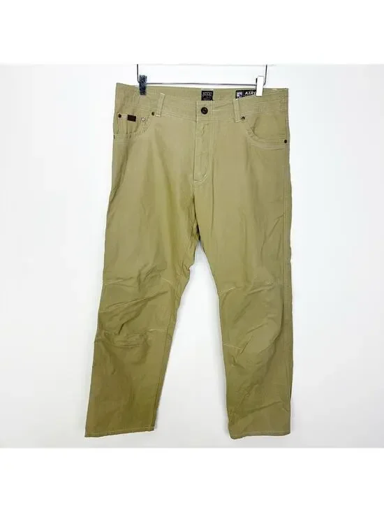 KUHL Men's Vintage Patina Dye Tan Outdoor Hiking Pants 36 x 32