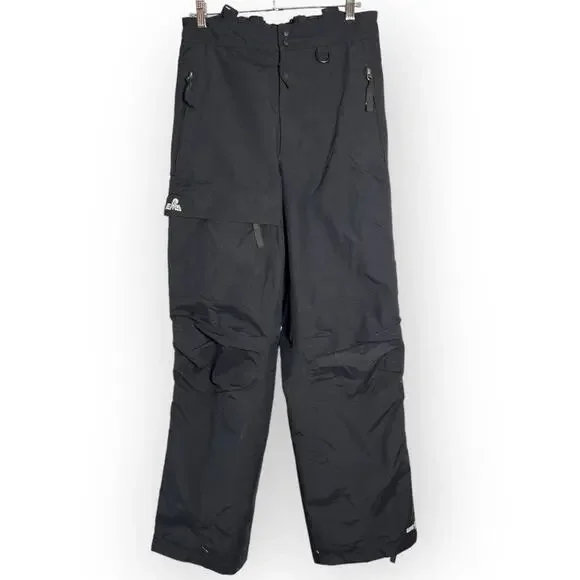 EMS Eastern Mountain Sports Gore-Tex Snow Pants SIZE S Black Full Side Zip FLAW