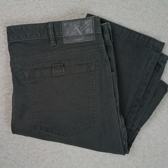 Dockers Chino Pants Mens 38x34 Dark Gray Cotton Blend Stretch Straight Leg
