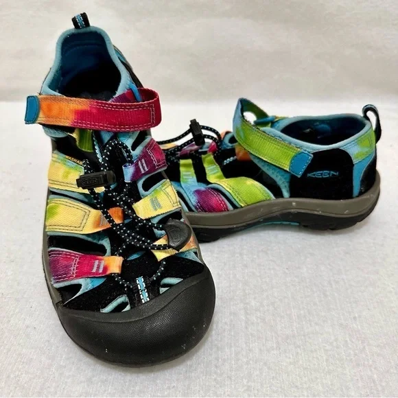 KEEN Unisex-Child Newport H2 Closed Toe Water Sandal size 4 in Tie Dye​​​​​​​