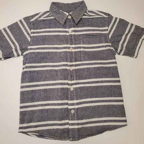 OshKosh B'Gosh Boys Striped Denim Button Up