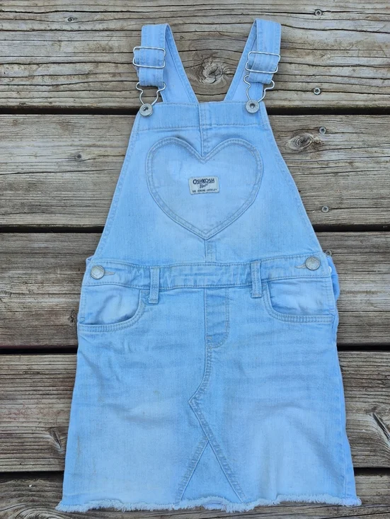 Price Drop!!!💥OshKosh B'gosh Light Wash Denim Overall Dress for Kids