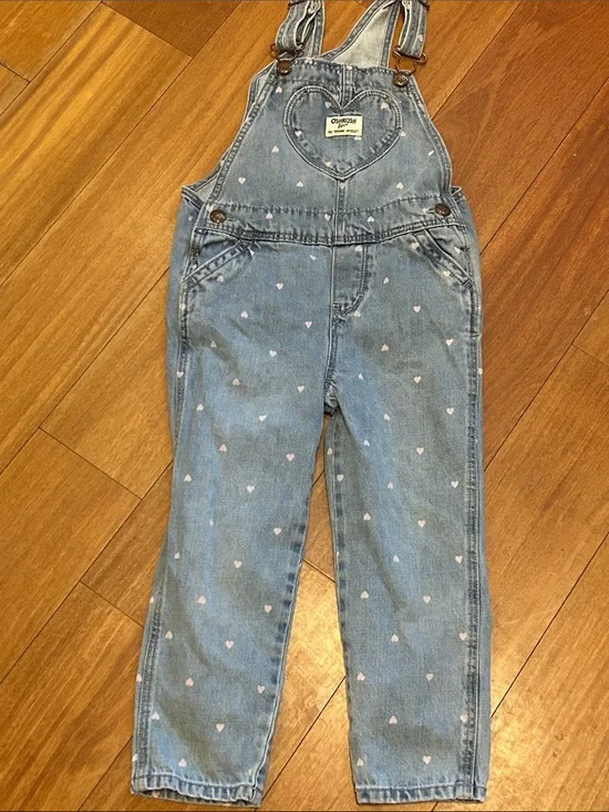 OshKosh B'gosh Heart Overalls Size 4T