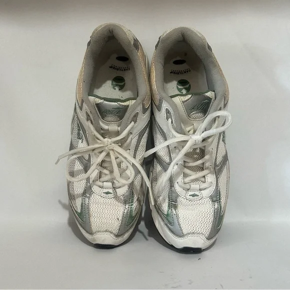 Avia Green and White Sneakers with Supportive Design