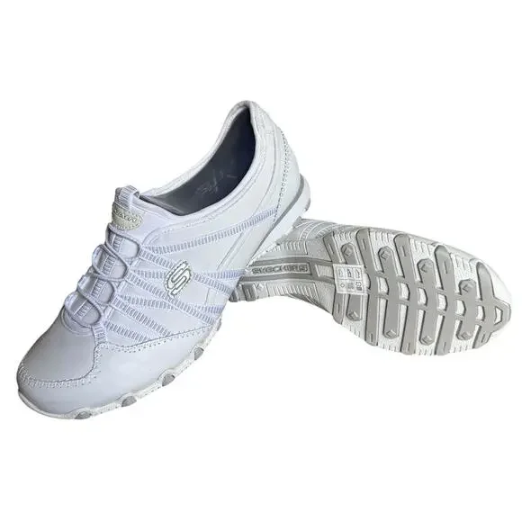Skechers Bikers Dream Come True Women's 10 White Slip-On Sneaker SN 21140