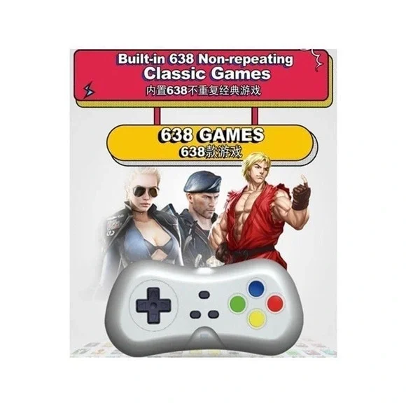 SwissTek Retro HDMI‎ Plug & Play System 638 Classic Games 2 Controllers Used