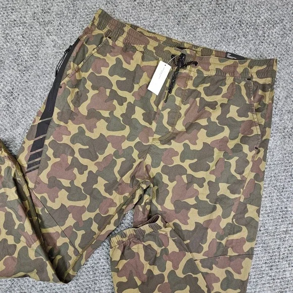 American Eagle Flex Joggers Mens XL Camo Green Brown Elastic Waist Pants NWT