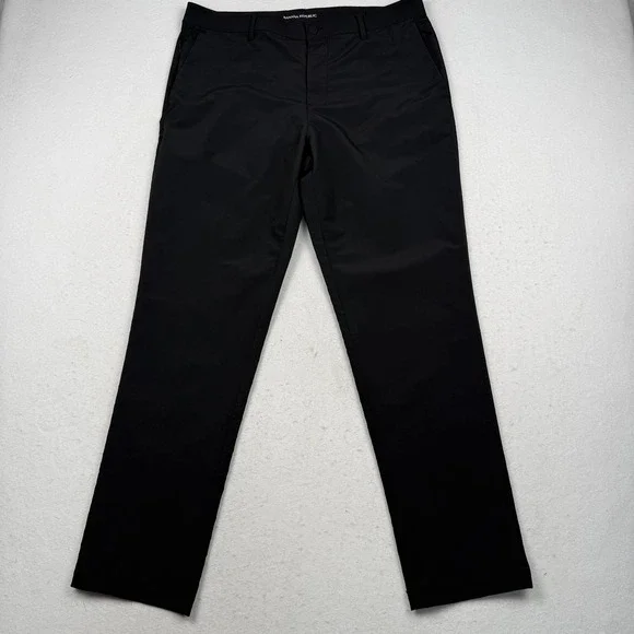 Banana Republic Pants Mens 36x32 Black Dress Chino Straight Leg Polyester
