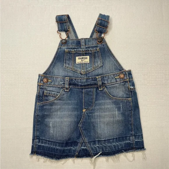 OshKosh B'gosh Classic‎ Blue Denim Overalls dress 12 months
