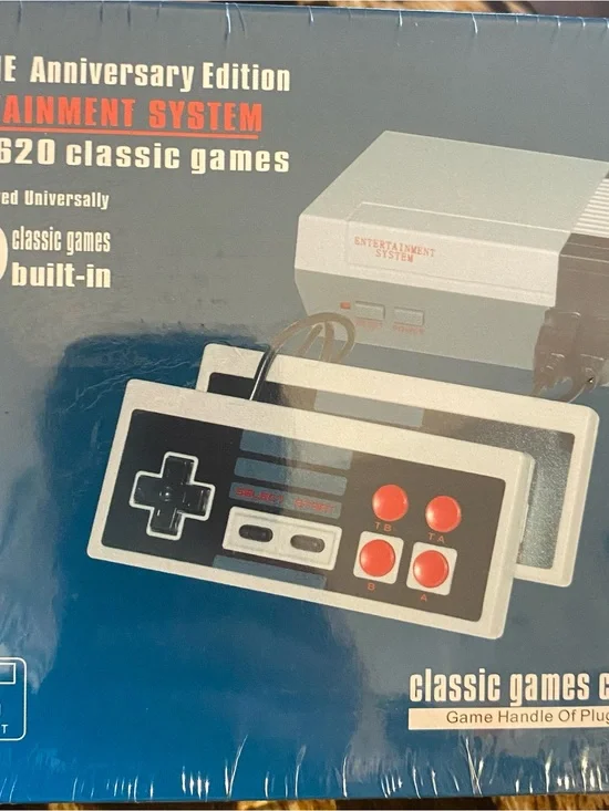 Classic Retro Entertainment System with Gray and Red Controller 620 built in gam