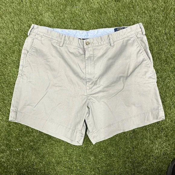 Polo Ralph Lauren Men's SZ 40 6-Inch Stretch Classic Fit Chino Short Khaki Tan