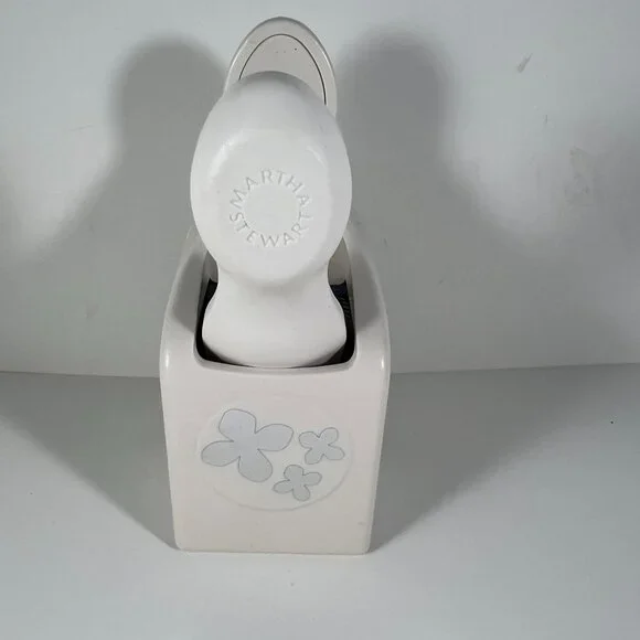 Martha Stewart Flower Cutout Punch Craft Tool For Paper & Cardstock White Plasti