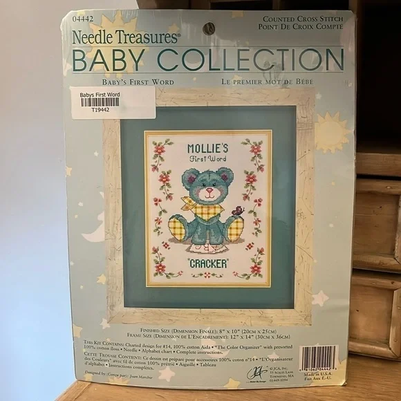 Needle Treasures Baby Collection “Baby’s First Word” Counted Cross Stitch Kit