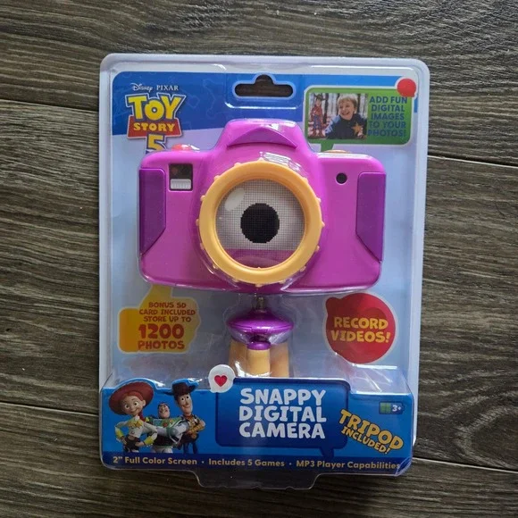 Disney Pixar Toy Story 5 Snappy Digital Camera Kids Purple Yellow New