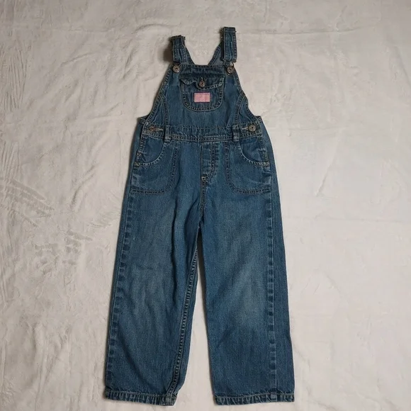 𝅺Oshkosh Bgosh Vintage Vestback Denim Overalls Size 4T