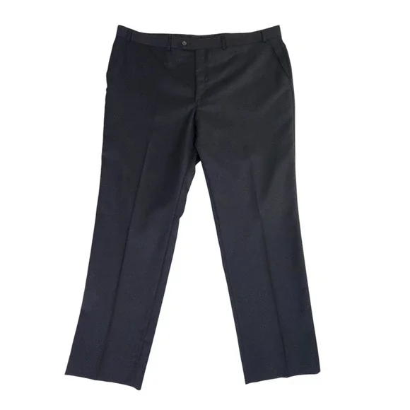 Ralph Lauren Wool Dress Pants Men's Size 42x32* Black Total Comfort Flat Front
