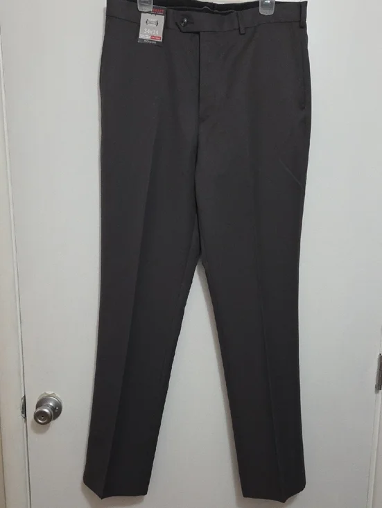Roundtree & Yorke TravelSMART Microfiber Pants in Dark Charcoal NWT