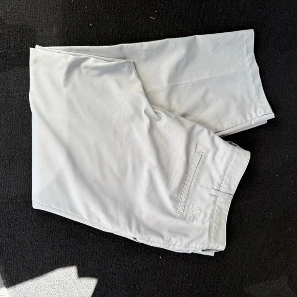 adidas Men's Light Gray Flat Front Pants #141
