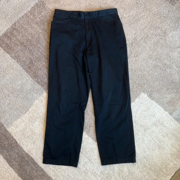 Polo Ralph Lauren Mens Black Cotton Chino Pants 36x30 Straight Leg
