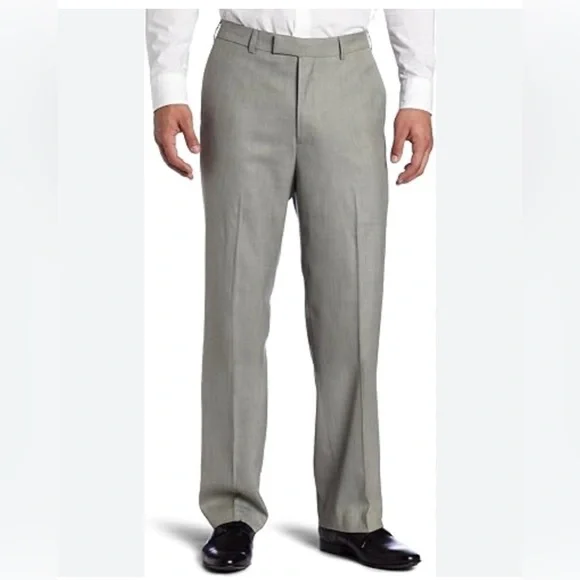 Alberto Cardinali‎ men’s 38 trousers with double button front Heather gray color