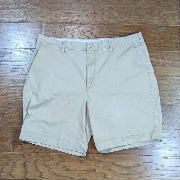 Polo Ralph Lauren Mens Shorts Sz 40 Beige Khaki Chino Stretch Classic Fit Casual