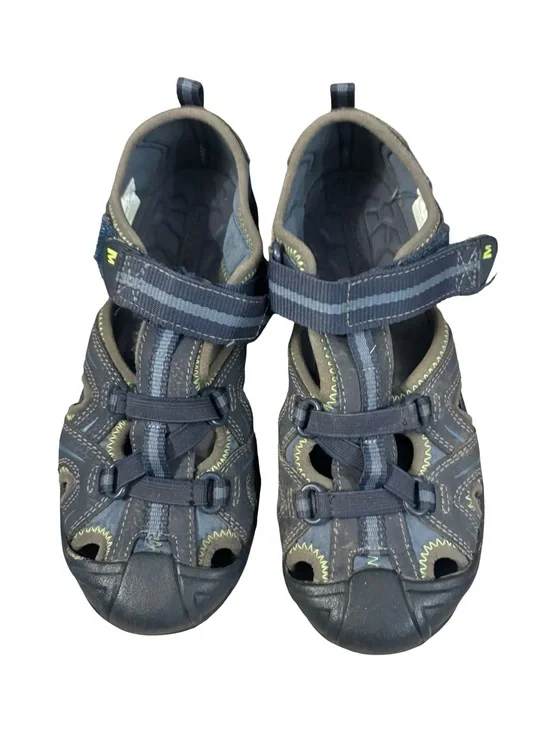 Merrell Kids Navy Lime Hydro Hiker Sport Waterproof Adjustable Sandals Size 3W