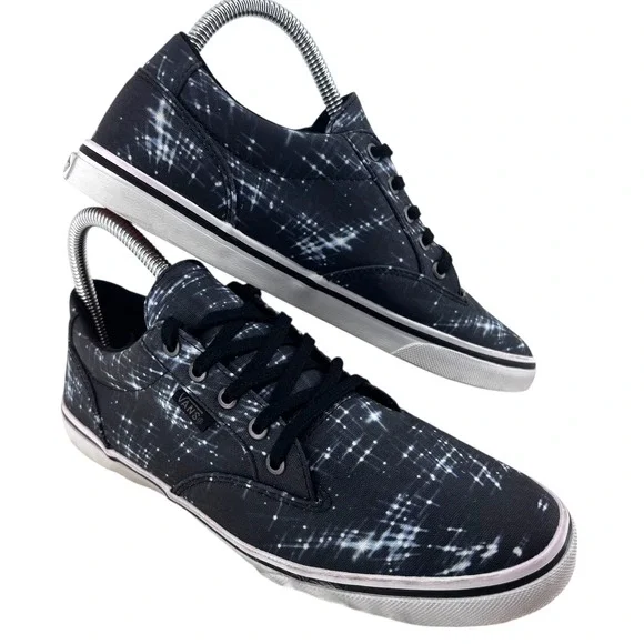 Vans Winston Low Women Black Shooting Stars‎ Lace Up Sneakers Shoes Size 8