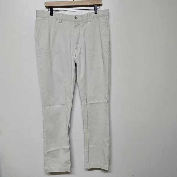 Polo Ralph Lauren Slim Fit Chino Pants Men 35x32 Khaki Beige Cotton Dress Casual