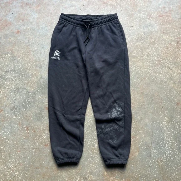 Under Armour Curry x Bruce Lee Black Dragon Graphic Jogger Sweatpants Mens M