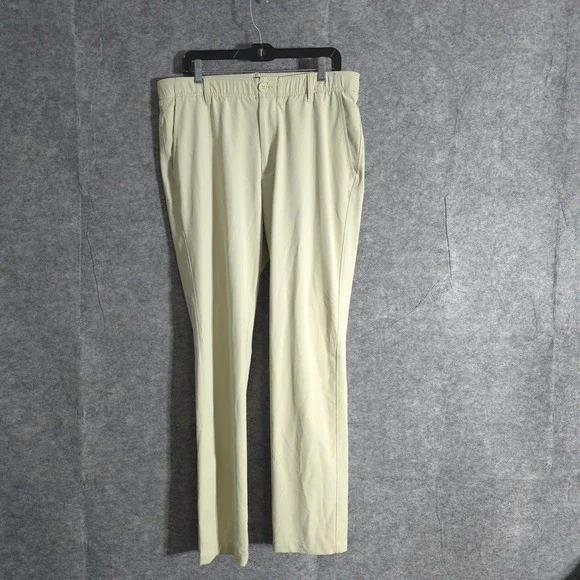 Under Armour Mens Golf Pants 36/32 Beige Lightweight Performances Solid Sports