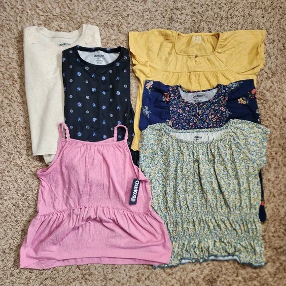 OshKosh B'Gosh Girl Sz 14 14A‎ Lot of 7 Romper, Tops, Sweater