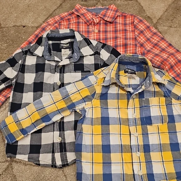 OshKosh B'gosh Kids Plaid Shirt Lot