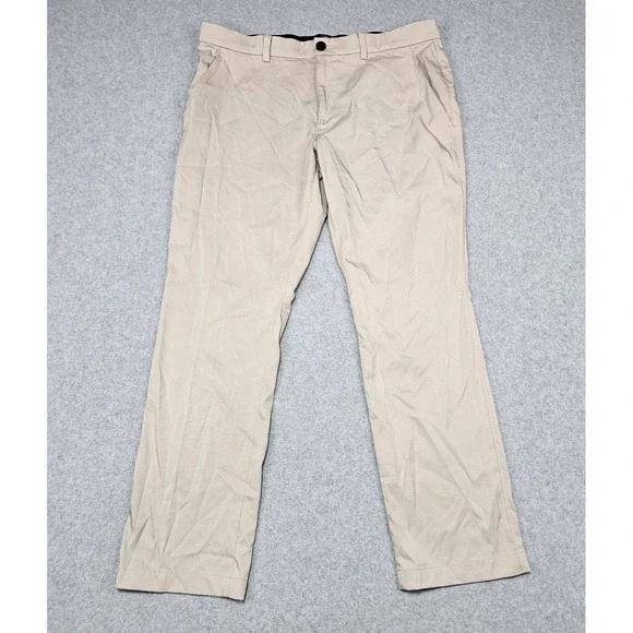 MSX by Michael Strahan Mens Khaki Performance Chino Pants‎ 36x30 Stretch Tan