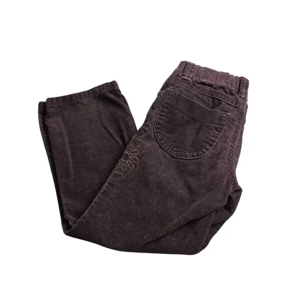 OshKosh B'gosh corduroy pants with embroidered floral 4T