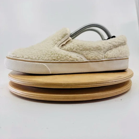 Hush Puppies Sherpa Slip Ons Women's 7 Cream‎ Shoes Sneakers Fall BTS